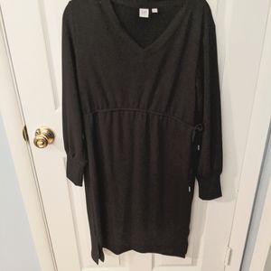 Black sweater dress, maternity